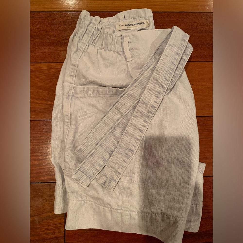 Anthropologie white jean shorts